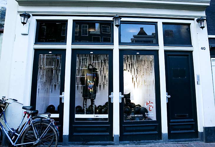 In September 2008 the controversal Redlight Fashion Peepshow - the windows of the ladies of the night are replaced with fashion by Dutch design talents - takes place in the red-light district in Amsterdam.photo: ....and Beyond