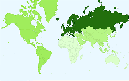 Statistical data (25 August 2008 - 25 January 2009) about the users of Fashionoffice: Continents, Countries, Languages, Loyalty of the Visitors. 